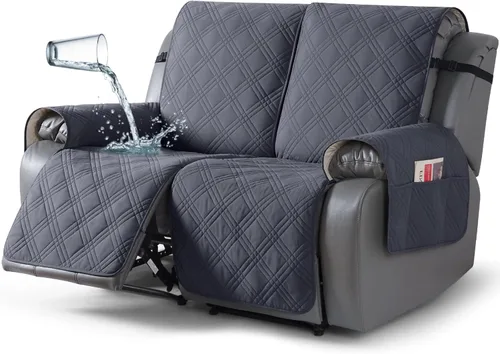 Vista 41 de TAOCOCO Fundas para Sillón de Dos Plazas Reclinable 100% Impermeables, Fundas Divididas para Loveseat Reclinable, Funda Antideslizante para Sofá
