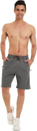 Vista 7 de QPNGRP - Pantalones cortos para hombre con cierre de cordón, cintura elástica