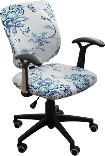 Vista 12 de Forcheer - Funda para asiento de silla de oficina 19x19 pulgadas, estirable impresa, funda pequeña ajustada para silla de escritorio de computadora
