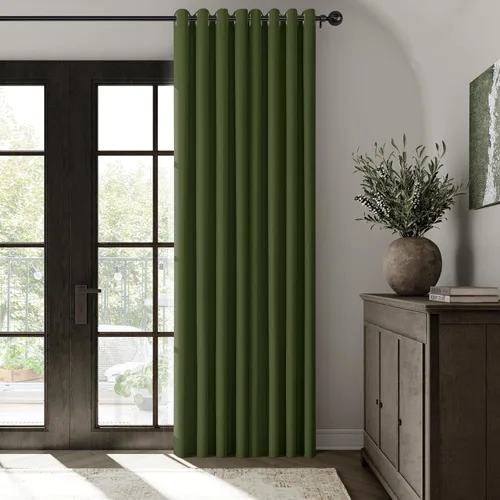 Vista 92 de ChrisDowa Cortinas 100% Opacas de Abedul Sólido de 45 Pulgadas de Largo, 2 Paneles para Dormitorio y Sala de Estar, Estilo Granja Oscurecedoras
