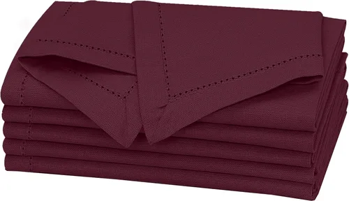 Vista 23 de Ruvanti Juego de 6 Servilletas de Lino, Servilletas de Tela de 18x18 pulgadas, Servilletas de Tela de Mezcla de Algodón y Lino Lavables, Suaves Negro