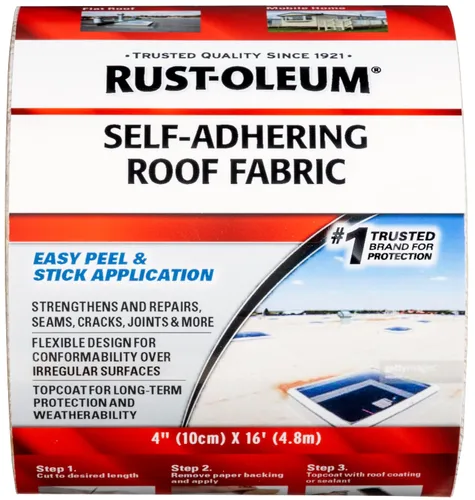 Vista 2 de Rust-Oleum Cinta autoadhesiva para techos de tela, rollo de 4 "x 16