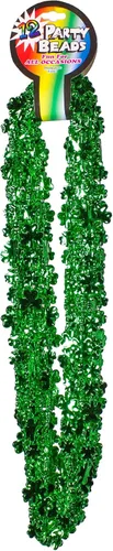 Vista 2 de Windy City Novelties 33" 12mm Shamrock Bead Necklaces for St Patricks Day & Mardi Gras