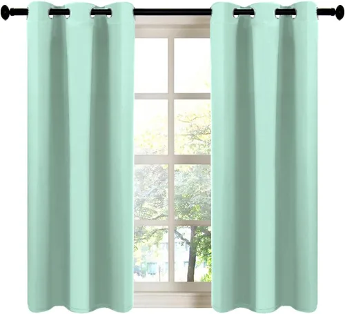 Vista 91 de LA PALMA Cortinas opacas con aislamiento térmico y ojales, para sala de estar, dormitorio, paquete de 2 paneles