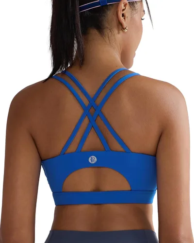 Vista 132 de Brasieres deportivos para mujer, con relleno, tipo camiseta sin mangas, sexis, con espalda cruzada, de alto impacto, largos, ideales para practicar
