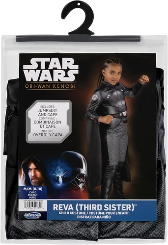 Vista 2 de Star Wars Reva Disfraz juvenil Mono estampado con hebilla de cinturón y capa desmontable