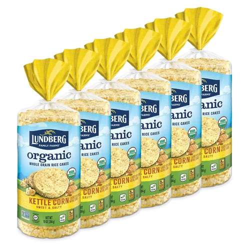Vista 17 de Lundberg Tortas de arroz integral orgánico sin gluten ligeramente saladas- 8.5 oz