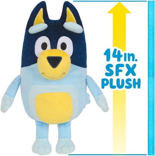 Vista 4 de Bluey - Peluche parlante Bandit (papá) de 14 pulgadas con 9 frases y tema musical