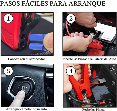 Vista 6 de Pinza de cocodrilo de reemplazo de conector EC5 de 10AWG, cable de arranque de EC5 con abrazaderas de batería, cable de puente de emergencia de 12V