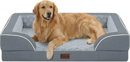 Vista 103 de Camas ortopédicas para perros grandes, cama de espuma viscoelástica impermeable para mascotas grandes con lados 89x56 cm, sofá para perros grandes