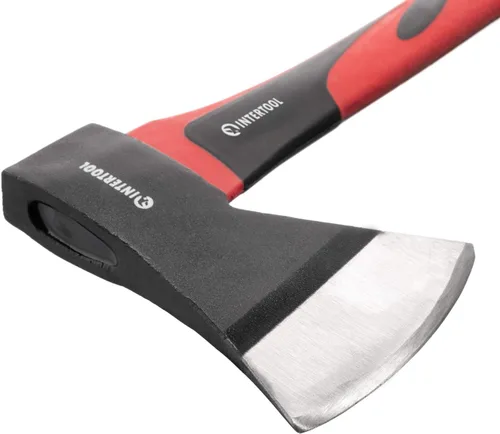 Vista 4 de INTERTOOL Hacha de hacha de hacha de camping de 15 pulgadas, herramienta compacta de división de madera con mango de fibra de vidrio resistente a