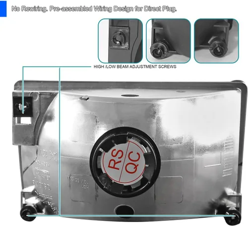 Vista 4 de Spec-D Tuning 2LBCLH-GKEE93G-RS Faro (Combo: 93 – 98 Grand Cherokee con luces de esquina y luces de defensa) color humo
