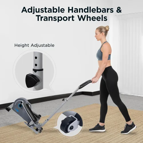 Vista 6 de JLL Elliptical Exercise Machine, Mini Elliptical Cross Trainer 2-in-1 Sit/Stand, 8-Level Magnetic Resistance, Compact Home & Office, LCD Monitor