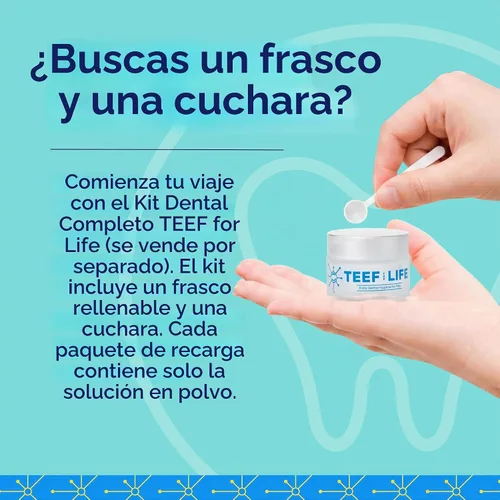 Vista 6 de TEEF FOR LIFE Protektin42 - Recambio de polvo dental prebiótico para perros, 30 porciones
