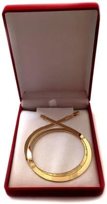 Vista 4 de Jewelry Affairs Collar de cadena de espiga imperial de oro macizo amarillo de 14 k, 0.185 in