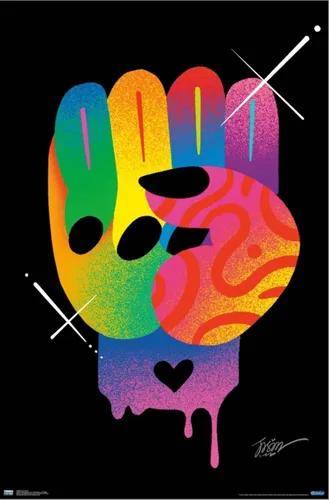 Vista 2 de Trends International Jason Naylor - Fist of Color Canvas Wall Poster