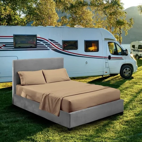 Vista 5 de Juego de sábanas para literas de autocaravana – 48 x 75 pulgadas, tamaño matrimonial 3/4, color azul aguamarina, litera para cuna, cama de caravana