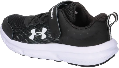 Vista 3 de Under Armour Tenis para correr Assert 10 con cierre alternativo para niños (001) Negro/Blanco/Blanco