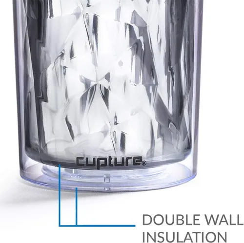 Vista 5 de Vaso para batido de cristal con cierre y bloqueo para bebidas frías y calientes Cupture, de 22 oz, Negro diamond