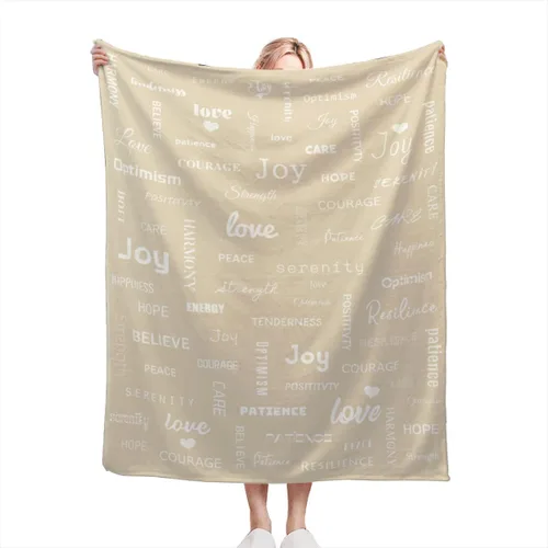 Vista 15 de Manta curativa, manta de regalo para mujeres y hombres, cálido regalo inspirador, manta de forro polar suave con energía positiva, comodidad, amor