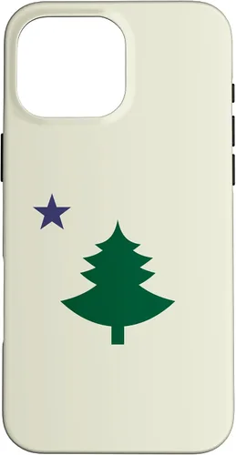 Vista 19 de Original Old Maine State Flag 1901 Pine Tree Star Case for iPhone 17