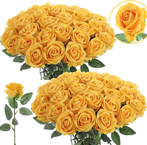 Vista 9 de 12 rosas artificiales de terciopelo sintético para decoración del hogar y boda (rosa perla, negro)