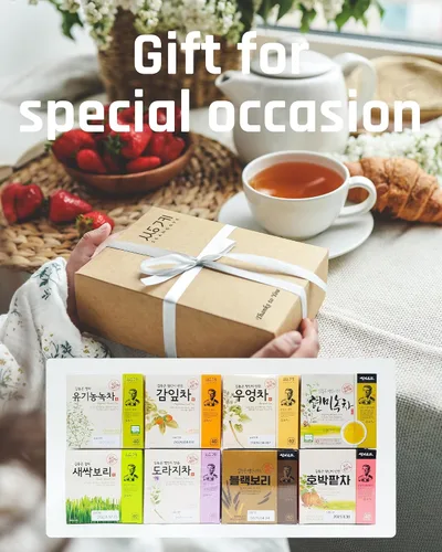 Vista 6 de Ssanggye Tea Té verde de arroz integral orgánico coreano 40 bolsas de té