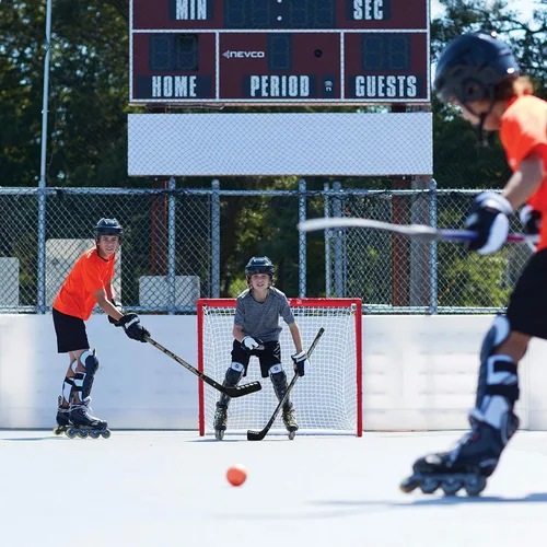 Vista 6 de Franklin Sports Set de arco, pelota y palo de hockey - NHL