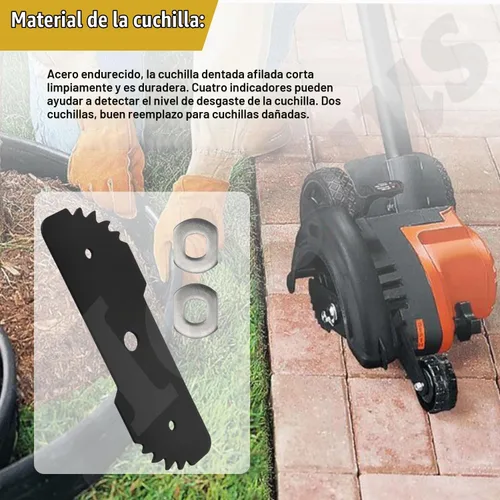 Vista 3 de Cuchillas de repuesto para bordeadoras de alta resistencia EB-007 Edge Hog de 7-1/2 pulgadas, compatibles con Black & Decker, compatible