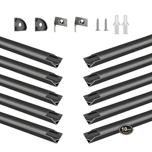 Vista 17 de BTF-LIGHTING - Sistema de canal de aluminio LED de 1.64 pies, paquete de 10 Blanco