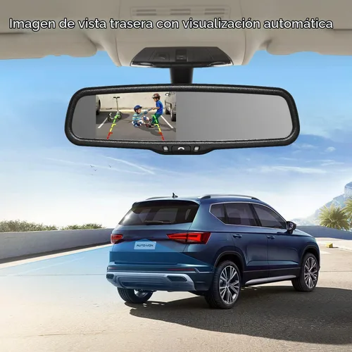 Vista 4 de Cámara espejo AUTO-VOX M8 con pantalla táctil IPS de 4.5" Full HD 1080p.