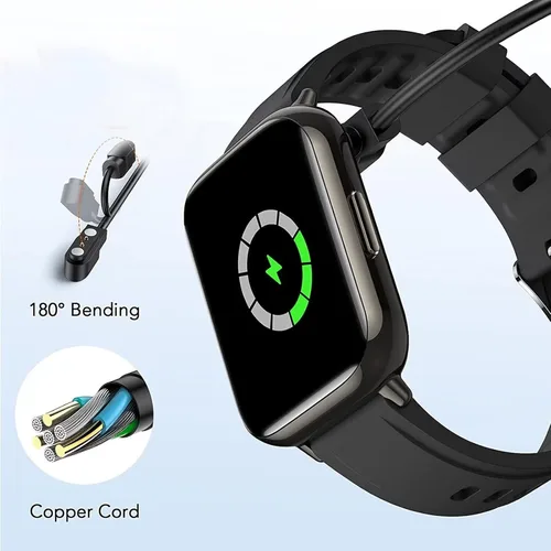 Vista 5 de Paquete de 2 cargadores de reloj inteligente con cable de carga de datos USB universal de 2 pines, cargador magnético compatible