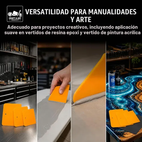 Vista 6 de Custom Shop Herramientas Esparcidoras de Relleno Corporal de Plástico de 4, 5 y 6 Pulgadas para Rellenos de Carrocería Automotriz, Masillas