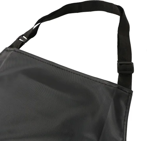 Vista 2 de kilofly Delantal impermeable de vinilo extra largo de 43 pulgadas con lazos ajustables para el cuello, 2 unidades, Negro