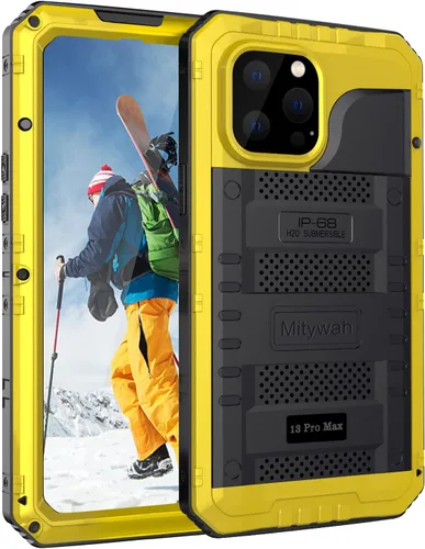 Vista 82 de Mitywah Funda impermeable para iPhone 7/iPhone 8 / iPhone SE 2020, funda de metal resistente de grado militar, protección de cuerpo completo