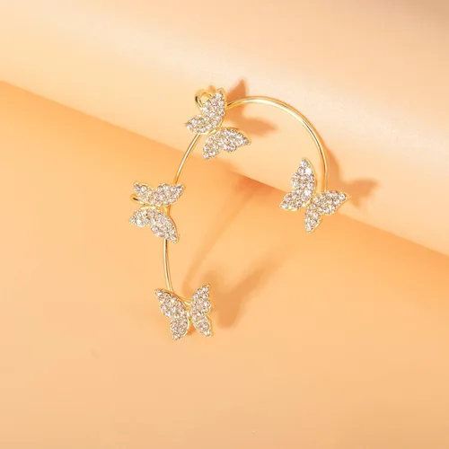 Vista 4 de Pendientes de plata para mujer, aretes de hoja perforada, ajustables, para niñas