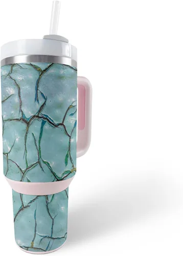 Vista 30 de MightySkins Skin - Vaso de vinilo compatible con Stanley The Quencher H2.0 FlowState de 40 onzas, color verde CBD, protectora, duradera y única