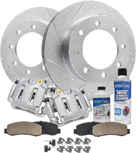Vista 74 de Detroit Axle - 4 rotores de freno para Chevrolet Cruze 2014 2015 [modelos de motores de gas] Rotores de freno de disco perforados y ranurados
