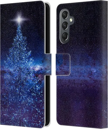 Vista 9 de Head Case Designs Officially Licensed Dave Loblaw Boy Painting Moon Clouds Sci-Fi and Surreal Leather Wallet Case Compatible with Samsung Galaxy A25