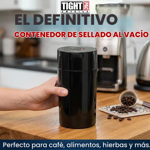 Vista 2 de Tightpac America, Inc. Tightvac - Contenedor de almacenamiento sellado al vacío de 3 a 12 onzas Negro