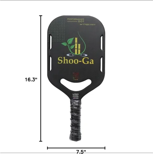 Vista 10 de Paletas aerodinámicas de fibra de carbono para pickleball (juego de 2) con superficie esmerilada ProSpin+ Nextgen y núcleo de polímero de panal