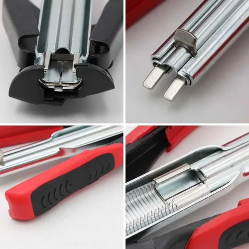 Vista 4 de nomal Kit de alicates de anillo de cerdo con resorte con 2500 piezas de anillos de cerdo automático de esgrima manual, pinza de sujeción
