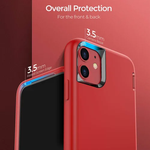 Vista 4 de ORIbox - Funda compatible con iPhone 13, acabado suave de silicona líquida exterior