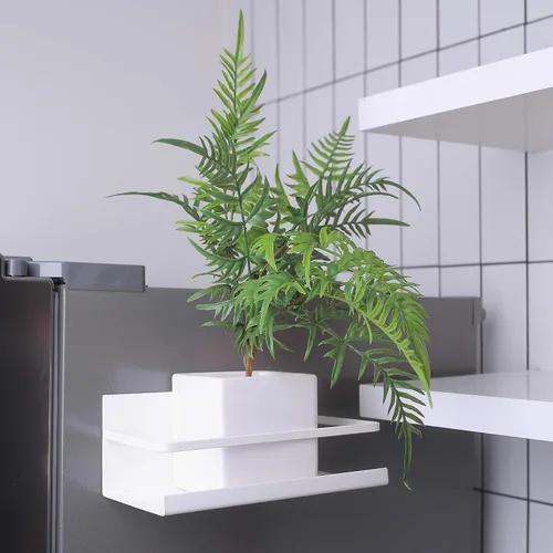 Vista 7 de NHZ Estante magnético para especias, refrigerador magnético para especias, estante magnético, estantes metálicos para refrigerador con imanes extra