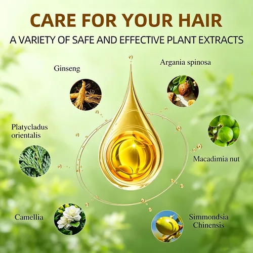 Vista 7 de SHIHUANUO Champú de tinte negro para cabello gris, champú de color 3 en 1 con 6 extractos de hierbas, cobertura 100% de canas, fácil de teñir