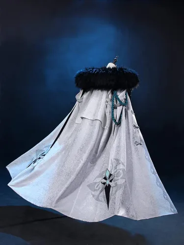 Vista 3 de Cosfun Genshin Impact Cosplay Fatui Harbinger Capa The Doctor Dottore Disfraz Jacquard Satin Ver.