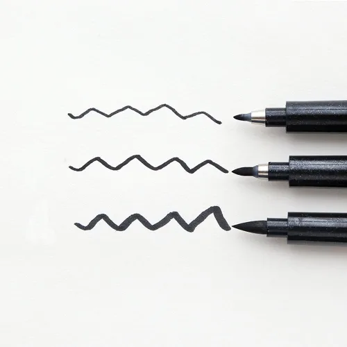 Vista 2 de Pluma china de 6 piezas de pincel de escritura de caligrafía japonesa con tinta de agua para principiantes de escritura china, juego de 3 tamaños