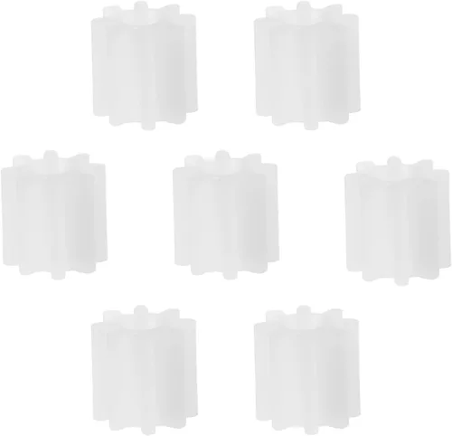 Vista 3 de Bettomshin 10 unids engranaje de plástico 082A 0.5 módulo polea eje de correa robot RC motor mano DIY piezas mecánicas kit blanco