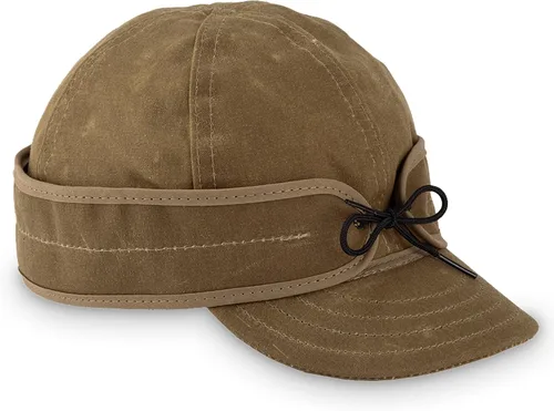 Vista 10 de Stormy Kromer Gorra de algodón encerado aislada, sombrero de otoño ligero con orejeras, resistente al agua, sombrero de 3 estaciones