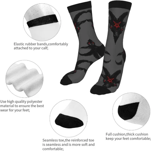 Vista 7 de Mouxue Calcetines locos del tubo del equipo de la novedad divertida, calcetines casuales del vestido de las mujeres de los hombres